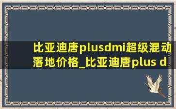 比亚迪唐plusdmi超级混动落地价格_比亚迪唐plus dmi落地价(低价烟批发网)